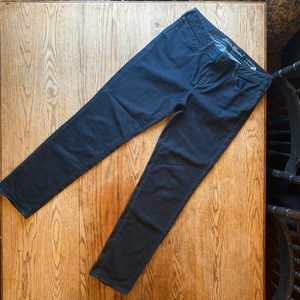 Eddie Bauer dark wash,‎ slightly curvy straight leg size 14